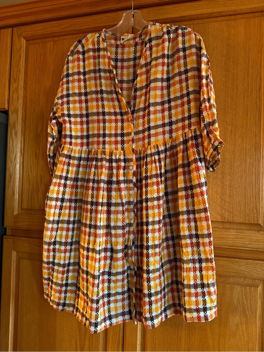 Beaton Harvest Buttondown Linen House Dress size XS - Picture 1 of 9